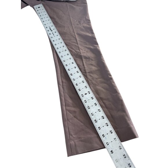 Aritzia Publish Trousers Pants Womens 8 Brown High Rise Bootcut Tailored Office - Picture 9 of 16